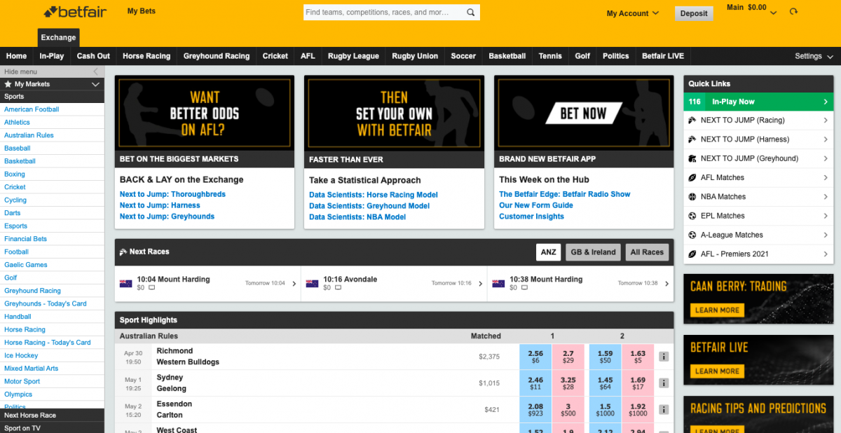 betfair website