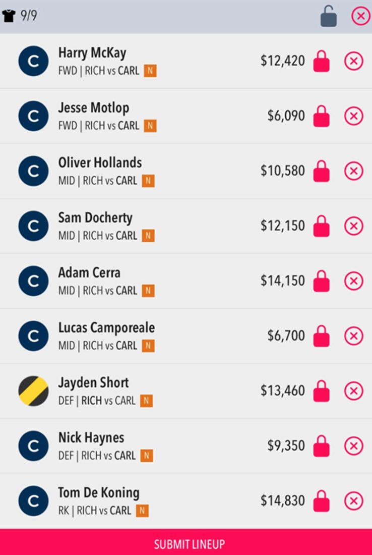 Draftstars Lineup