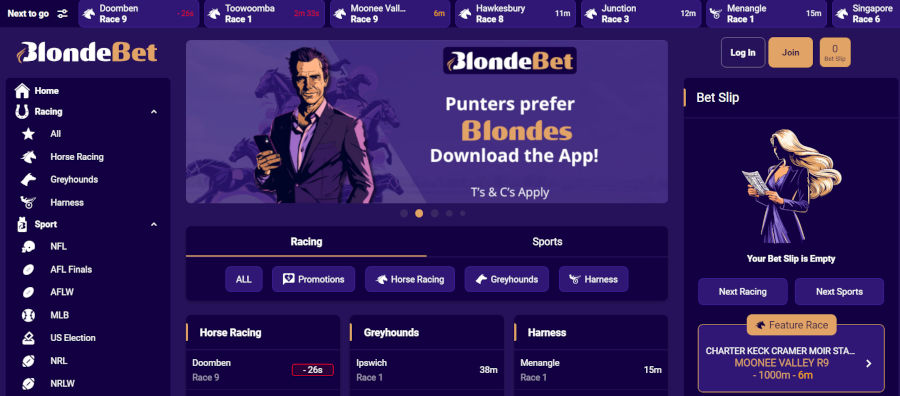 BlondeBet website